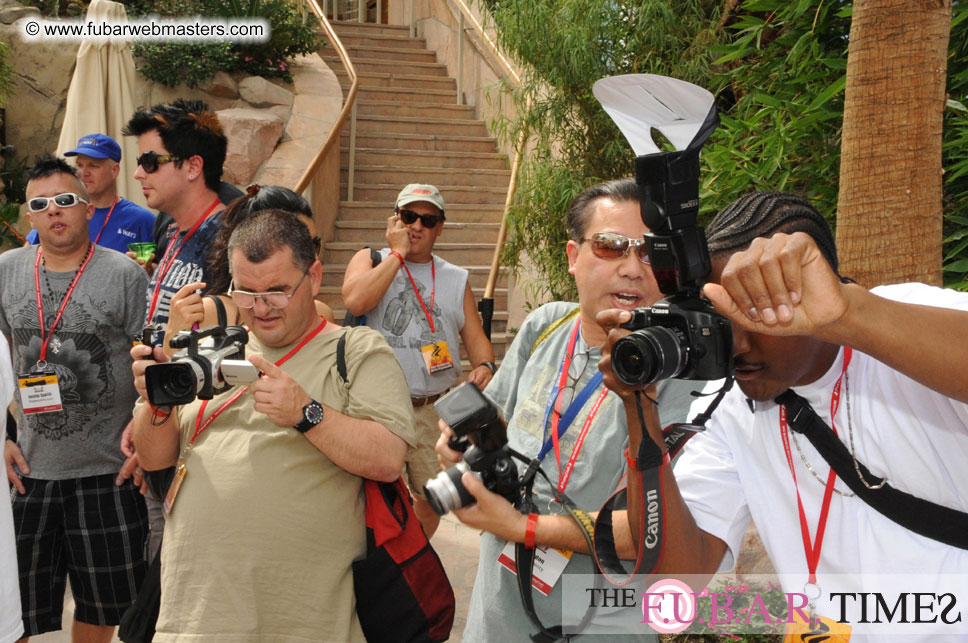 Cabanas and poolside