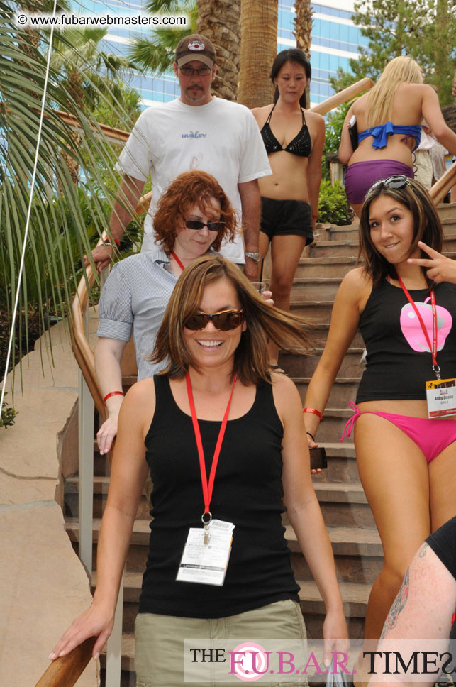 Cabanas and poolside