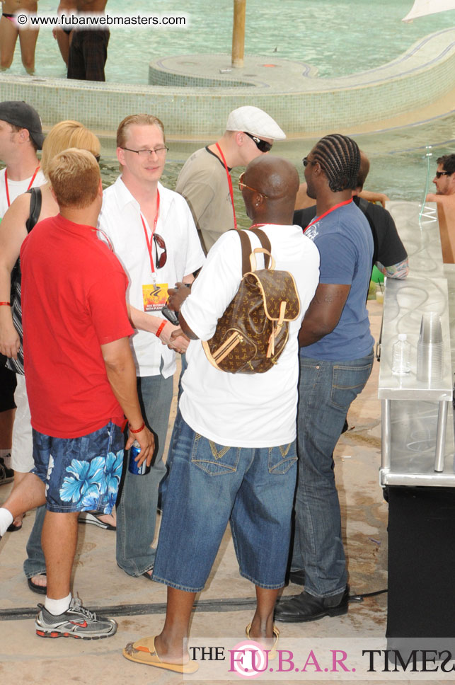 Cabanas and poolside