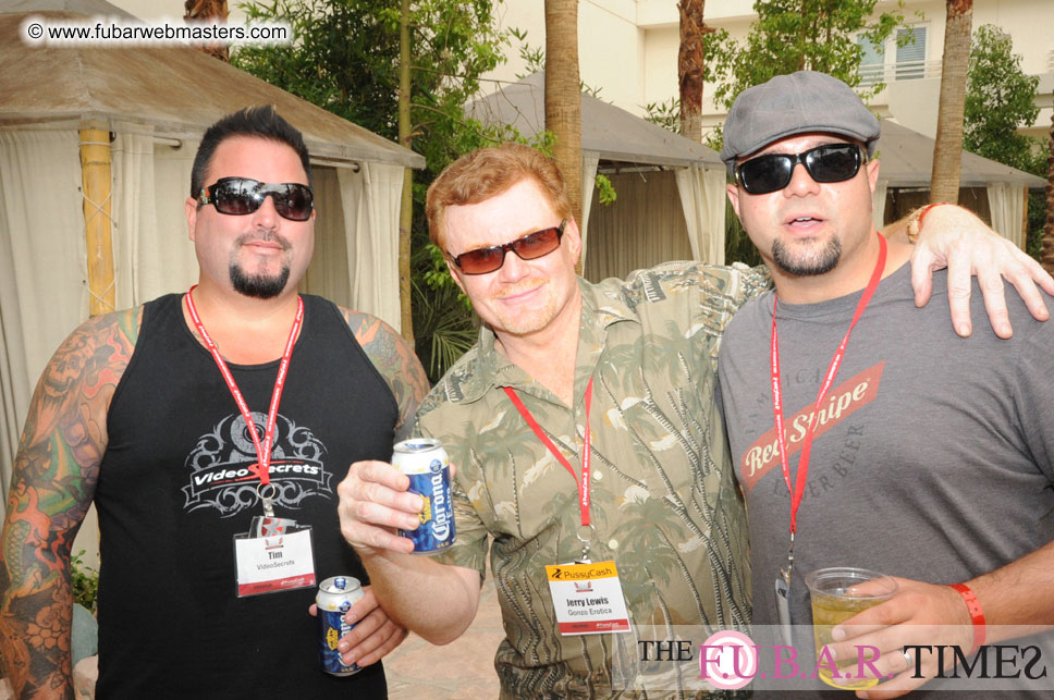 Cabanas and poolside