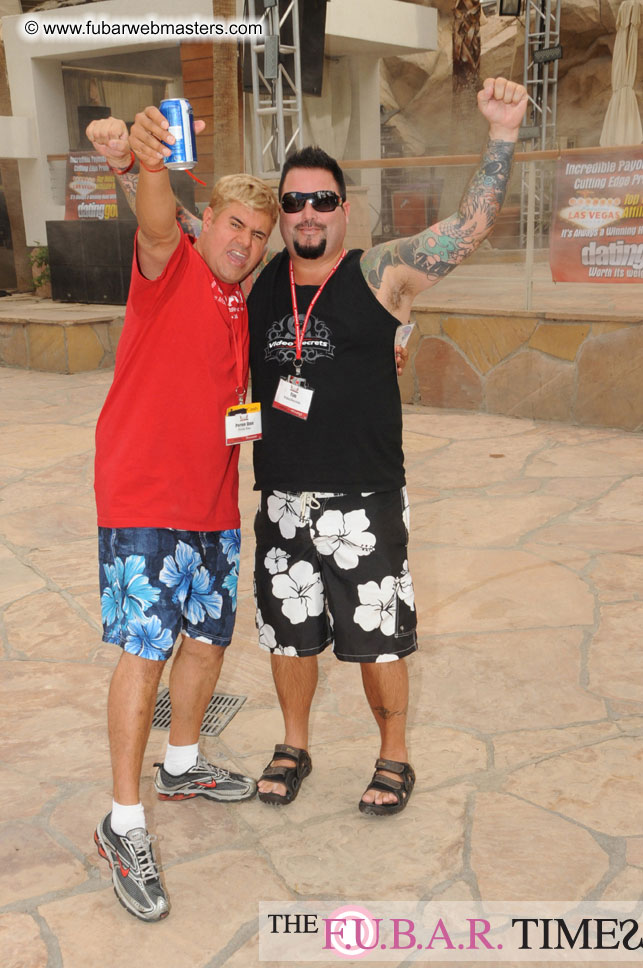 Cabanas and poolside