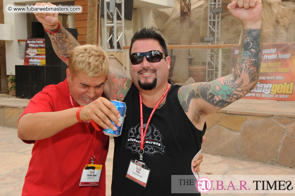 Cabanas and poolside