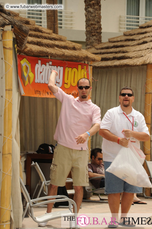 Cabanas and poolside