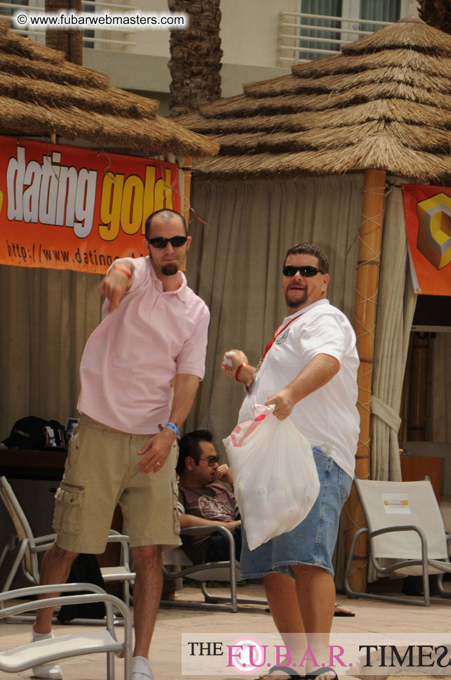 Cabanas and poolside