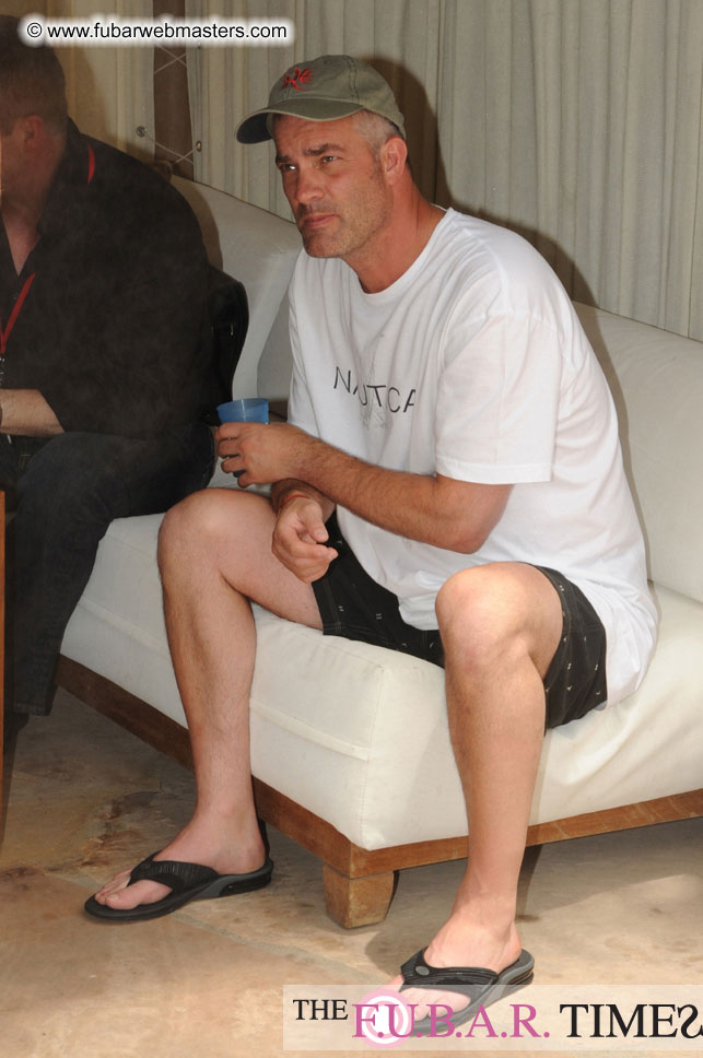 Cabanas and poolside