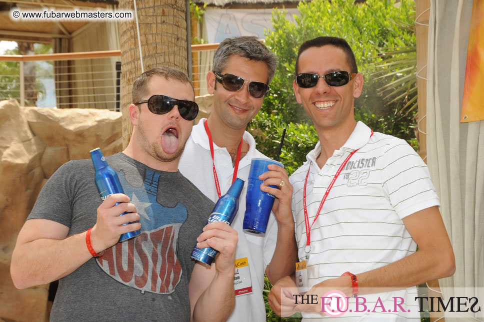 Cabanas and poolside