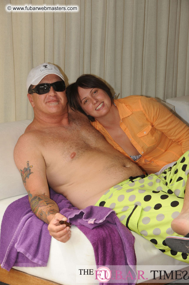 Cabanas and poolside