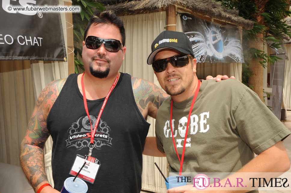 Cabanas and poolside