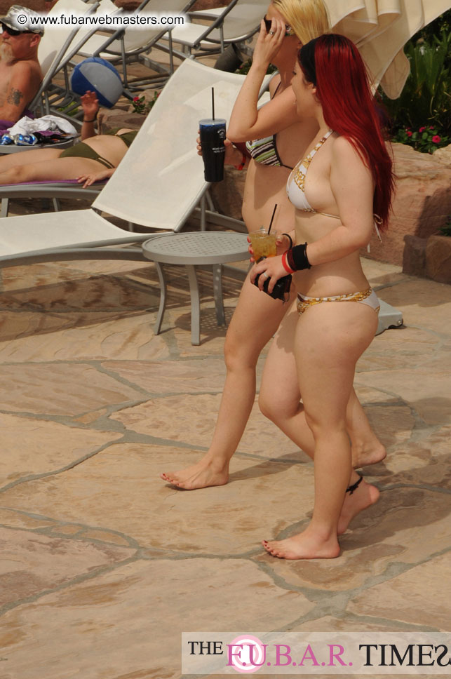 Cabanas and poolside