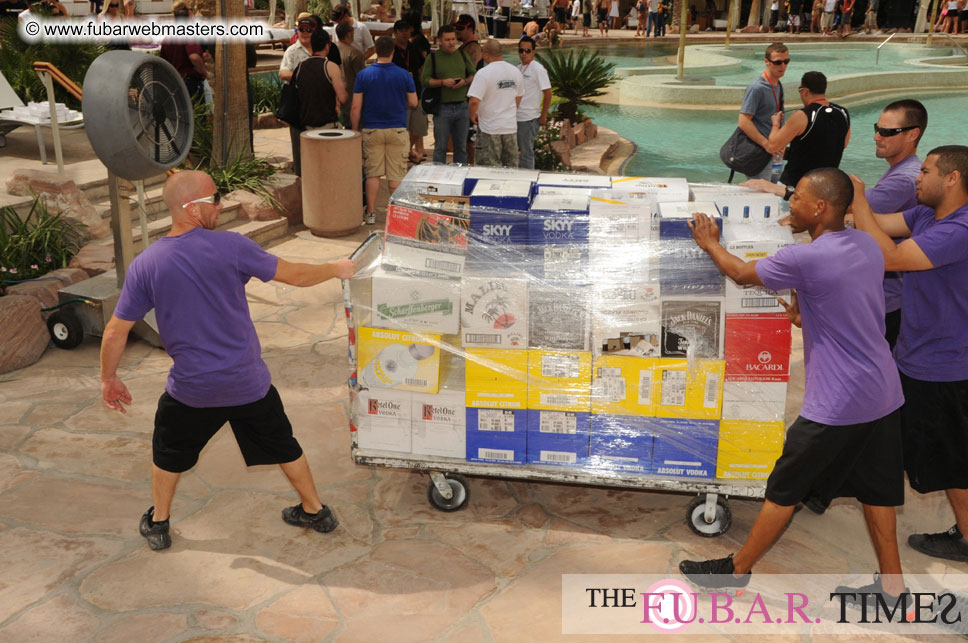 Cabanas and poolside