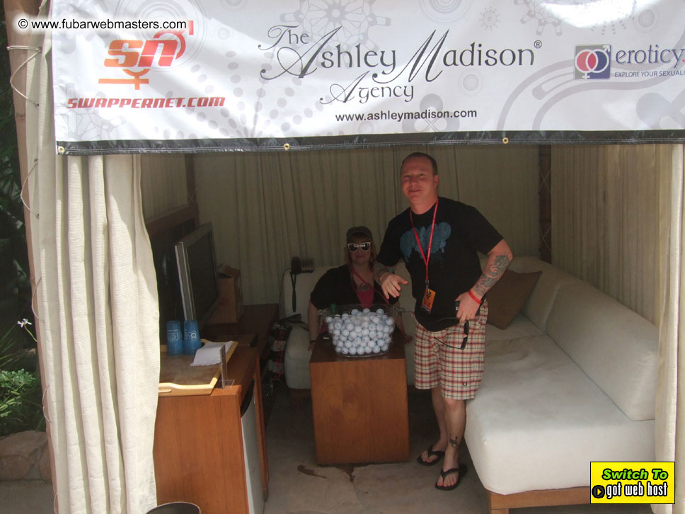 Cabanas and poolside