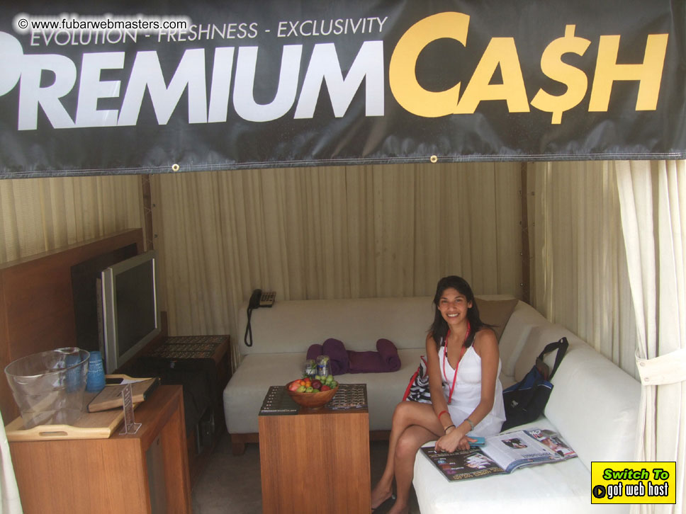 Cabanas and poolside