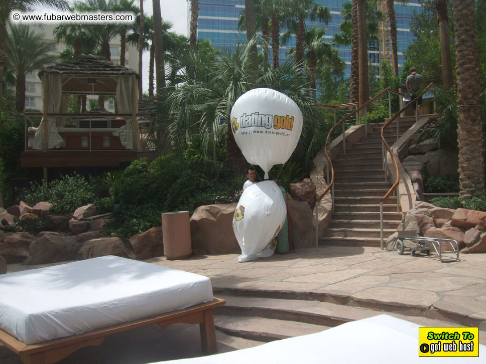 Cabanas and poolside