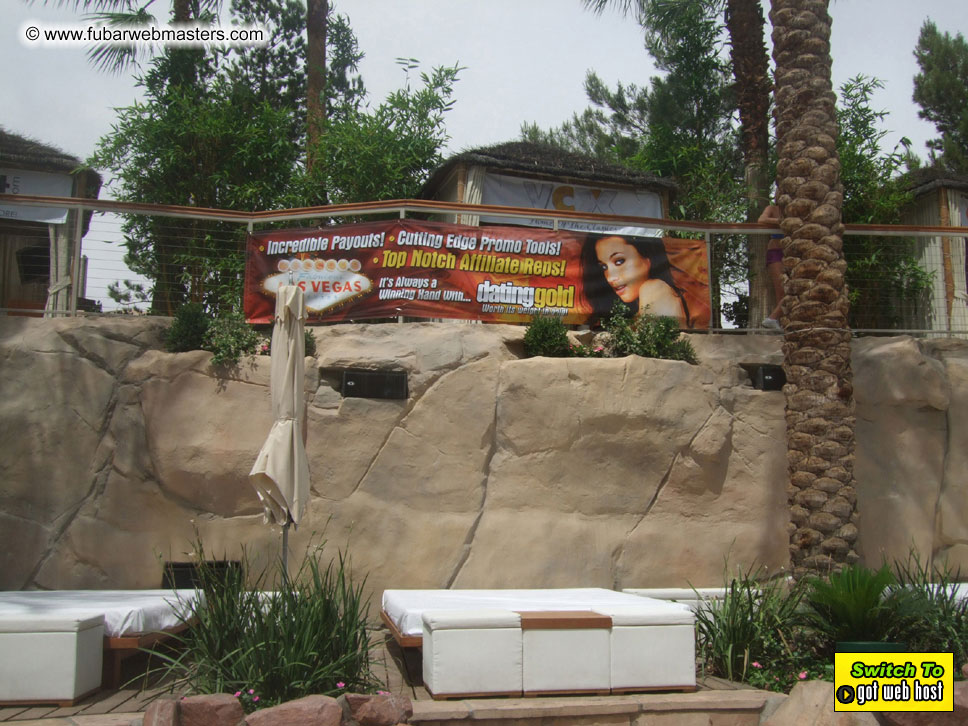 Cabanas and poolside