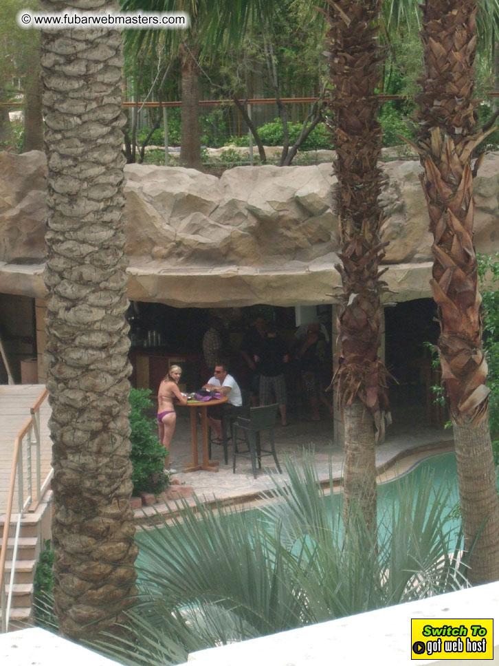 Cabanas and poolside