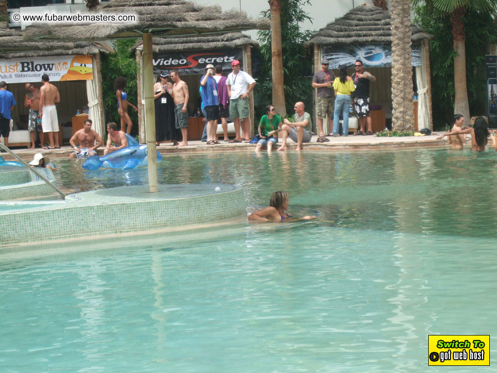 Cabanas and poolside