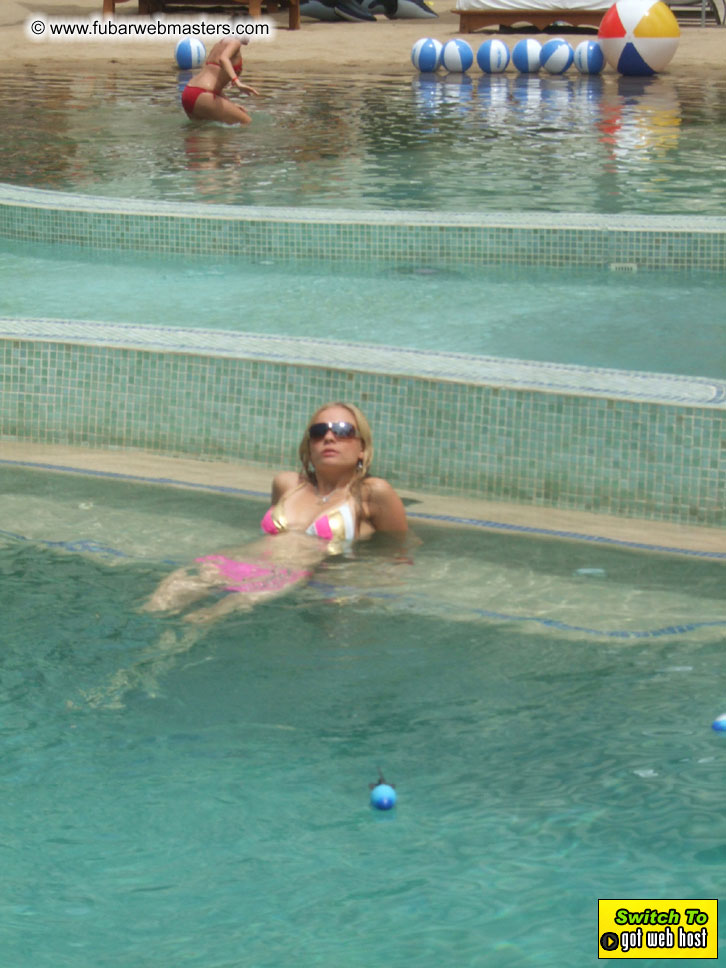 Cabanas and poolside