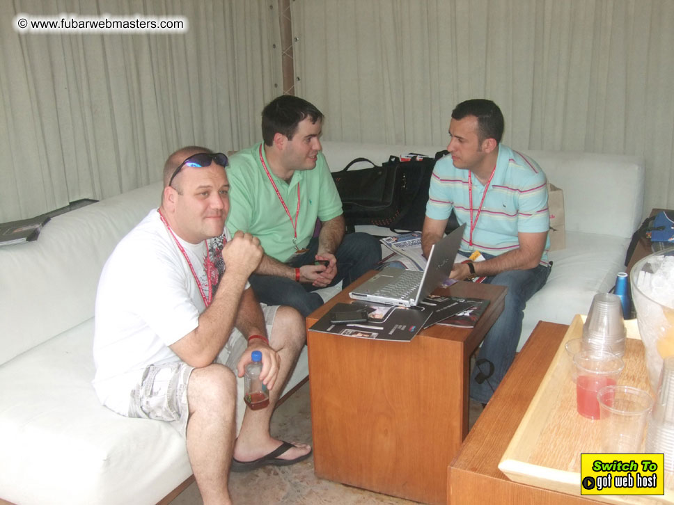 Cabanas and poolside