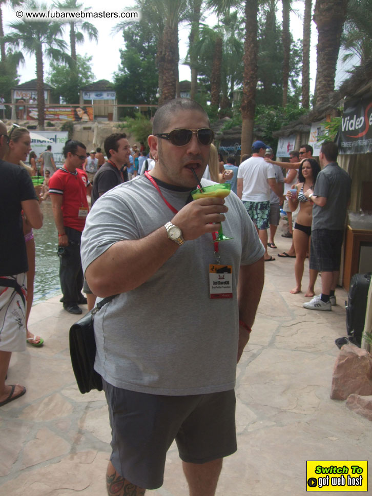 Cabanas and poolside