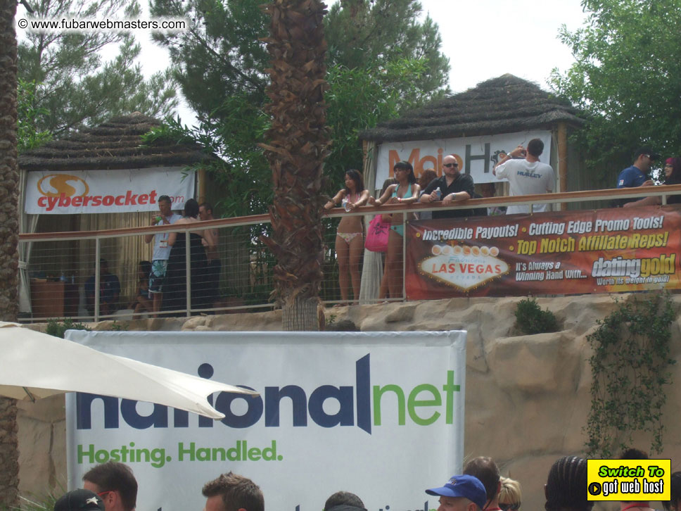 Cabanas and poolside