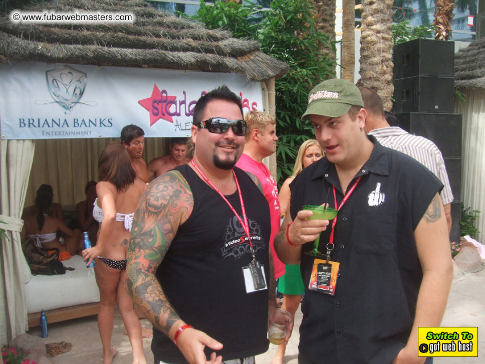 Cabanas and poolside