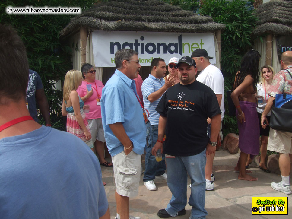 Cabanas and poolside