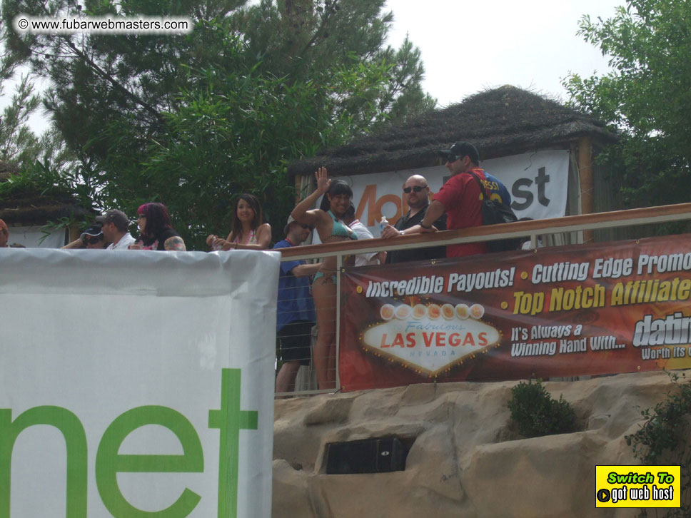 Cabanas and poolside