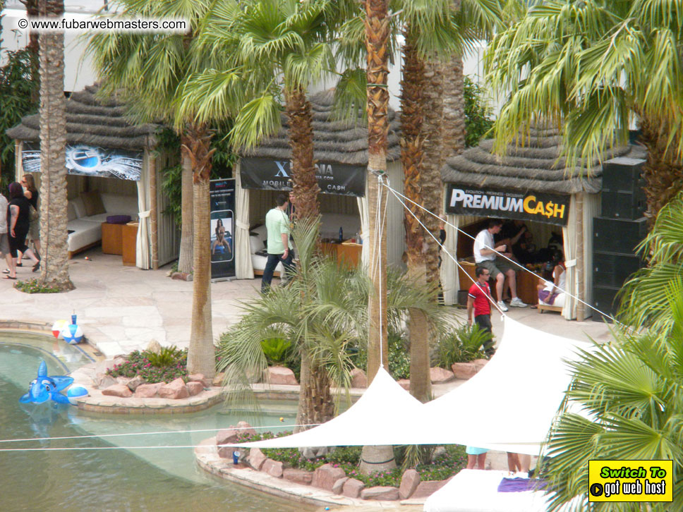 Cabanas and poolside