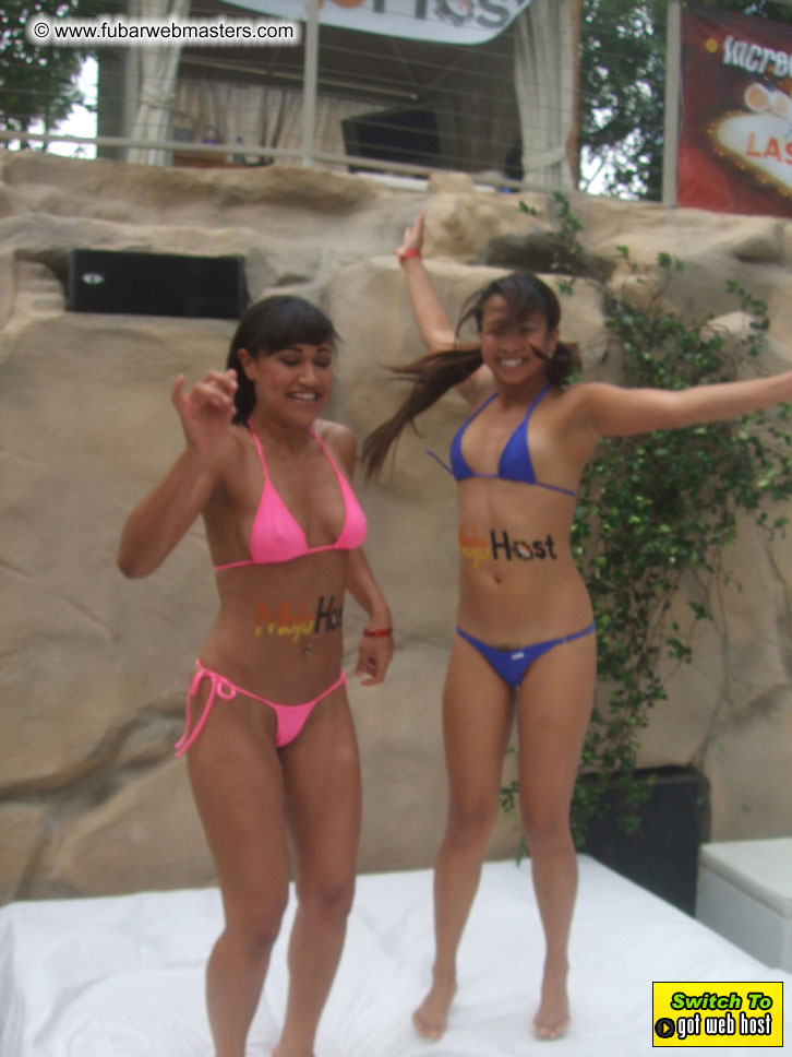 Cabanas and poolside