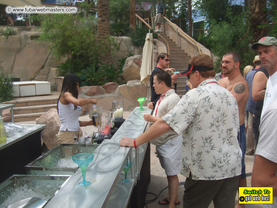 Cabanas and poolside