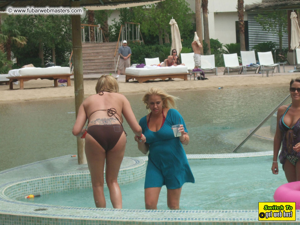 Cabanas and poolside