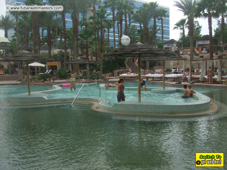 Cabanas and poolside