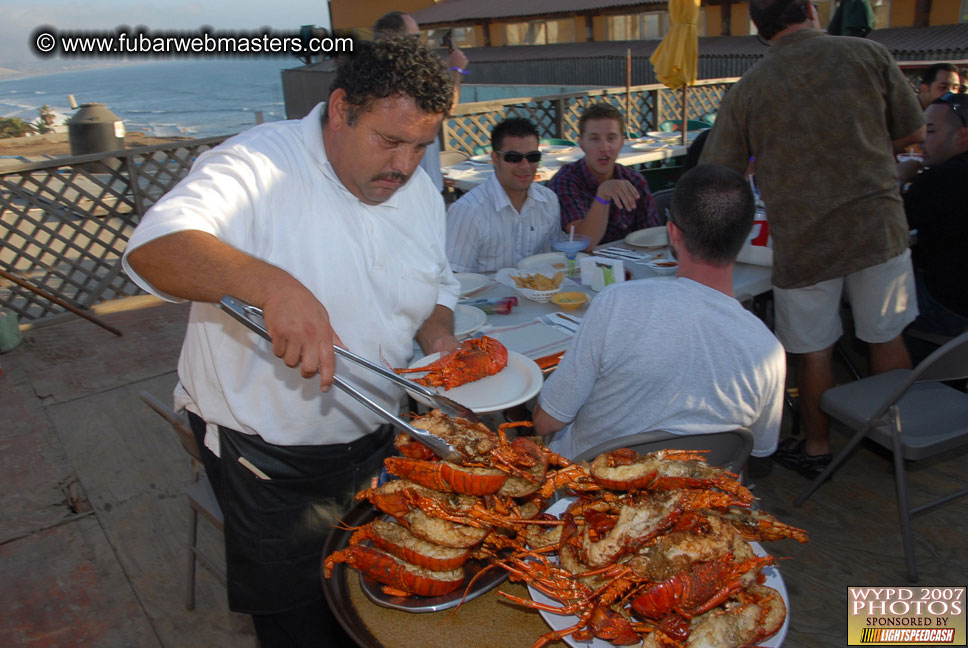 Lobster and margarita dinner in Puerto Nuevo