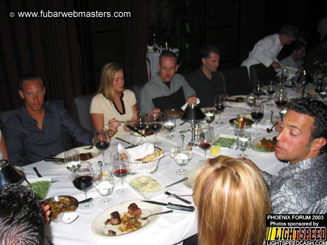 Dinner at Drinkwater's City Hall Steakhouse 2003